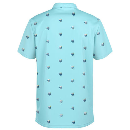 Mens Underwater Enthusiast All-Over Print Polo
