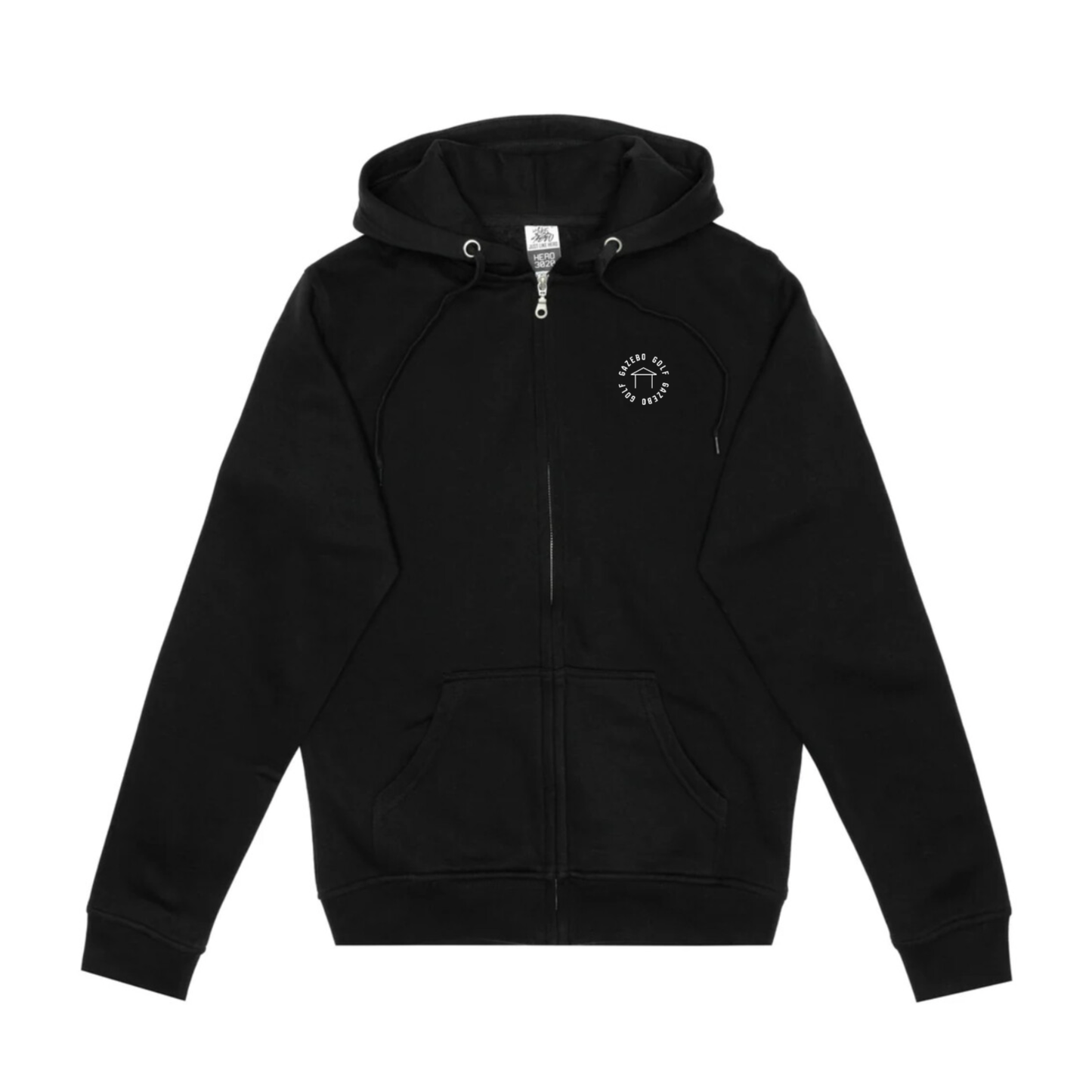 Embroidered Badge Zip-Up Hoodie