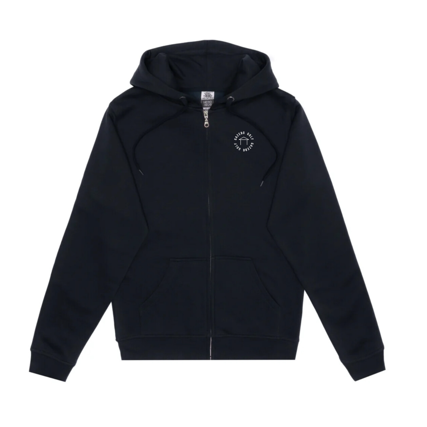 Embroidered Badge Zip-Up Hoodie