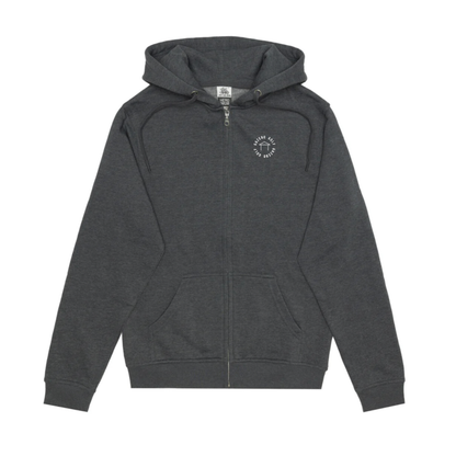 Embroidered Badge Zip-Up Hoodie