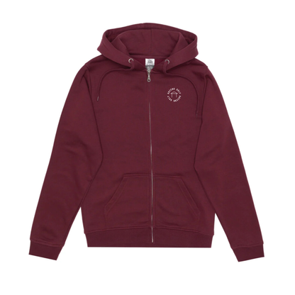 Embroidered Badge Zip-Up Hoodie