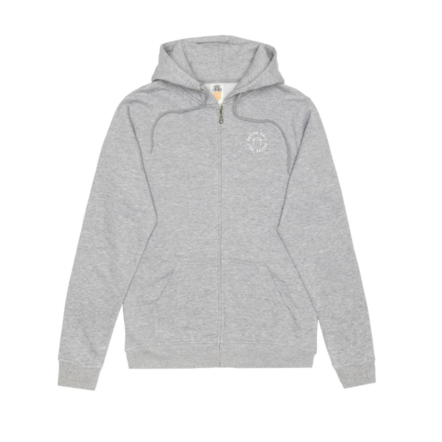 Embroidered Badge Zip-Up Hoodie