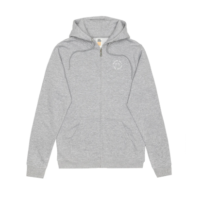 Embroidered Badge Zip-Up Hoodie