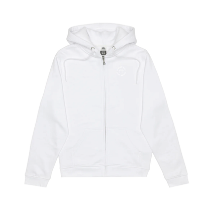Embroidered Badge Zip-Up Hoodie