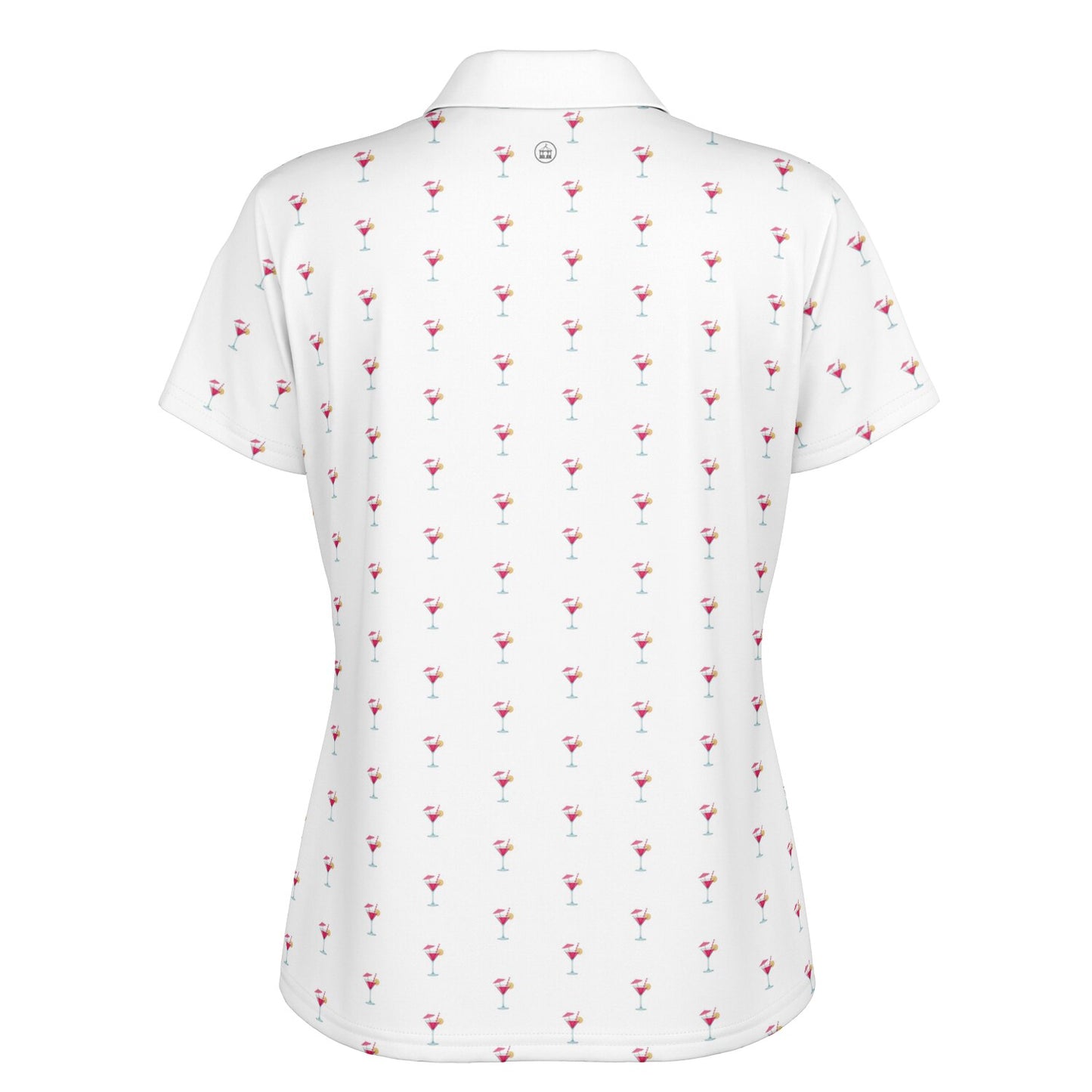 Women's Cocktail All-Over Print Polo
