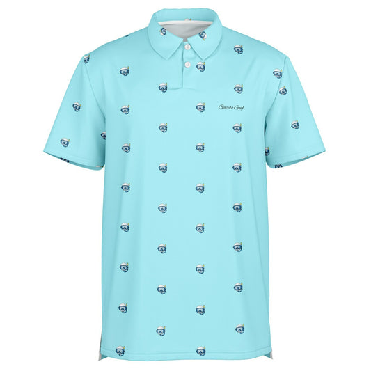 Mens Underwater Enthusiast All-Over Print Polo